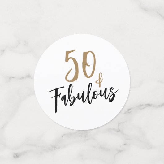 Confettis Photo moderne 50 et fabuleuse 50e anniversaire (Petit recto)