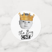 Confettis Photo moderne Noir Blanc Premier anniversaire (Petit recto)