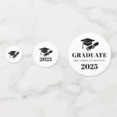 Confettis Photo personnalisée d'un diplôme moderne (Derrière)