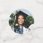 Confettis Photo personnalisée d'un diplôme moderne (Petit recto)