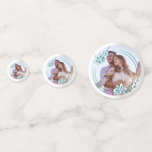 Confettis Photo Personnalisée Et Courbe (Devant)