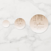 Confettis Photo personnalisée Gold Parties scintillant Drip  (Devant)