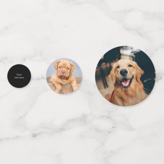 Confettis Photos de chiens personnalisées (Derrière)