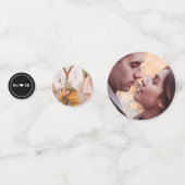 Confettis Photos romantiques - Coeur et monogramme (Derrière)