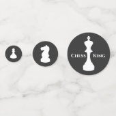 Confettis Pièces d'échecs classiques personnalisées King Que (Devant)