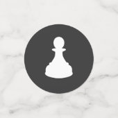 Confettis Pièces d'échecs classiques personnalisées King Que (Petit recto)