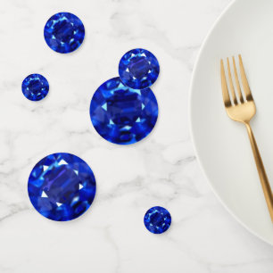 Confettis Pierres précieuses de saphir bleu élégant