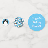 Confettis Pingouin Mignonne Hiver 1er Anniversaire Table Déc (Devant)