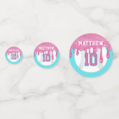 Confettis Pink & Blue Baseball Drip (Devant)