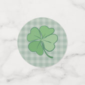 Confettis Pink Bow Horseshoe Clover Lucky One Birthday (Petit recto)