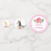 Confettis Pink Farm Barnyard Floral Anniversaire (Derrière)