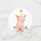 Confettis Pink Farm Barnyard Floral Anniversaire (Petit recto)