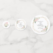 Confettis Pink Flowers, White Flowers, Greenery, Birthday (Derrière)