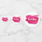 Confettis Pink Paint Text Ici abstrait moderne (Devant)