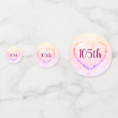 Confettis Pink Pastel 105e anniversaire design (Devant)