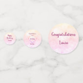 Confettis Pink Pastel 105e anniversaire design (Derrière)