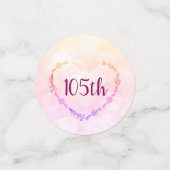 Confettis Pink Pastel 105e anniversaire design (Petit recto)