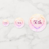 Confettis Pink Pastel 50e anniversaire design (Devant)