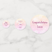 Confettis Pink Pastel 50e anniversaire design (Derrière)