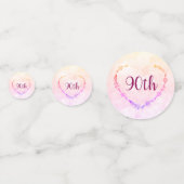Confettis Pink Pastel 90e anniversaire design (Devant)