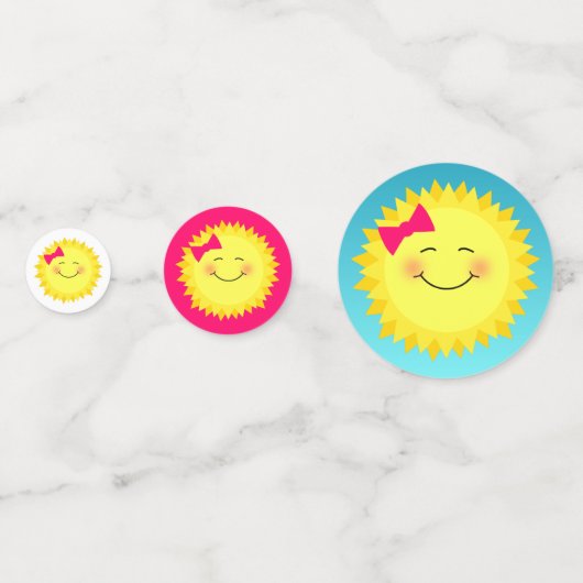 Confettis Pink Sunshine fête d'anniversaire (Devant)