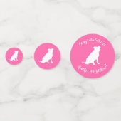 Confettis Pit Bull Chien Baby shower rose fille Pitbull (Devant)