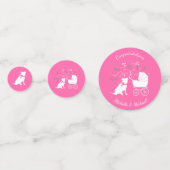 Confettis Pit Bull Chien Baby shower rose fille Pitbull (Devant)