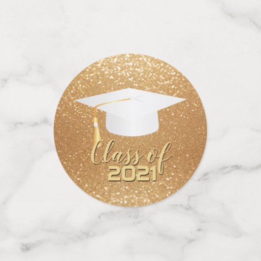 Confettis Plafond de diplôme - Classe de 20XX - Parties scin (Petit recto)