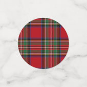 Confettis Plaid Tartan Clan Stewart Plaid Mariage Réception (Petit recto)