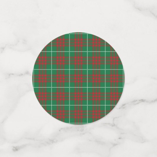 Confettis Plaid vert et rouge (Petit recto)