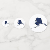 Confettis Plan et drapeau de l'État de l'Alaska (Devant)