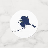 Confettis Plan et drapeau de l'État de l'Alaska (Petit recto)