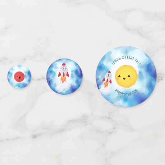 Confettis Planètes spatiales extra-spatiales Rockship Annive (Devant)