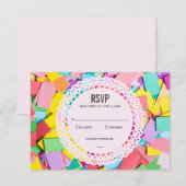 Confettis plats de "fiesta" - épousant la carte de (Devant / Derrière)