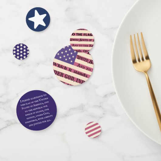 Confettis Pledge of Allegiance Flag (Groupe)