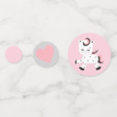 Confettis Plushie Pony rose Baby shower fille (Derrière)