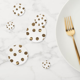 Confettis Points de Bronze Cuivré Feuille d'Or Blanche Fête