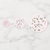 Confettis Points dorés roses argentés (Devant)