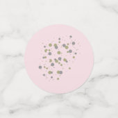 Confettis Points dorés roses argentés (Petit recto)