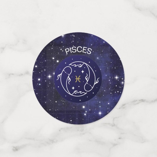 Confettis Poissons le Poisson Zodiac Design Table (Petit recto)