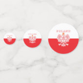 Confettis Pologne avec aigle rouge polonais (Derrière)