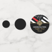 Confettis Pompier Pompier Académie Drapeau Fireman Graduatio (Derrière)