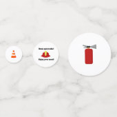 Confettis Pompier thème blanc Anniversaire Bilingue Garçon (Devant)