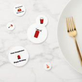 Confettis Pompier thème blanc Anniversaire Bilingue Garçon (Groupe)