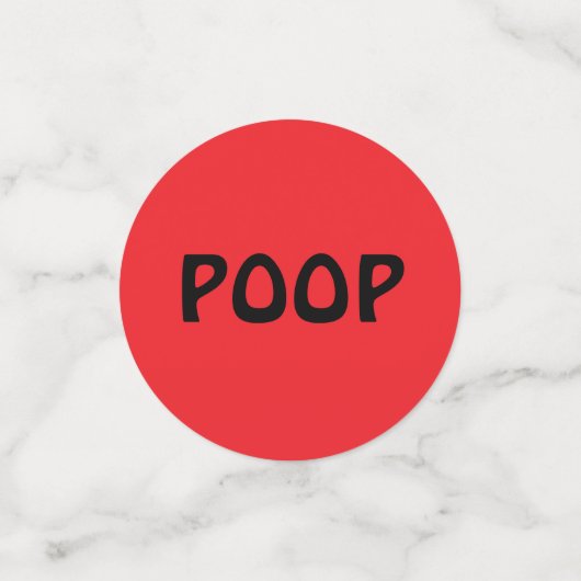 Confettis Poo amusant (Petit recto)
