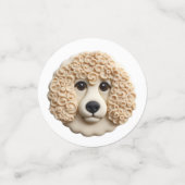 Confettis Poodle Chien 3D Inspiré (Petit recto)