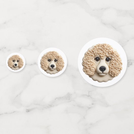 Confettis Poodle Dog 3D inspiré (Devant)