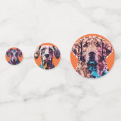 Confettis Portraits de chiens polygonaux (Derrière)
