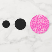 Confettis Poster de animal chic de Cheetah Léopard Rose Noir (Derrière)