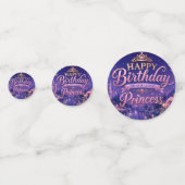 Confettis pour fête d'anniversaire de princesse (Devant)